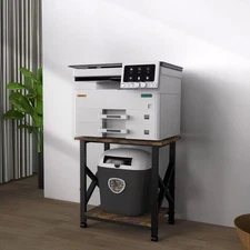 Large 23.6 x 23.6 Inches Printer Stand with 3 Tiers, Height Adjustable Storag...