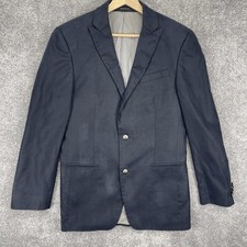 John Varvatos Blazer Mens 36R Blue Sport Jacket Coat Knife Pattern Lining USA