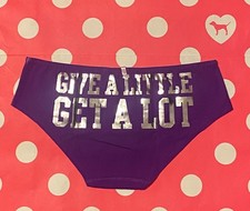 Victoria  s Secret Pink 2011 Vintage Y2K Give A Lot Iow rise M Hipster Panty