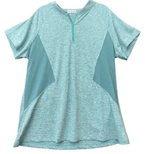 Miss Fortune Size XL Active Wear Exercise Top Shirt Blue Women's