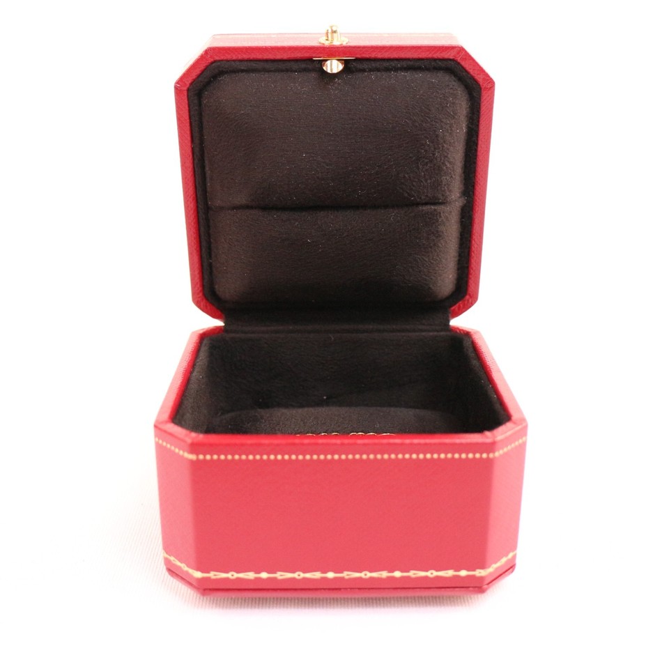 Cartier Empty Single Case Red Leather Genuine Ring Jewelry Box Used ...