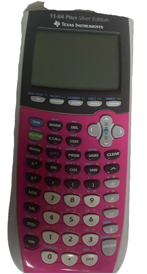 Texas Instruments TI-84 Plus Silver Graphing Calculator Maroon - Read Details - Image 3 of 4