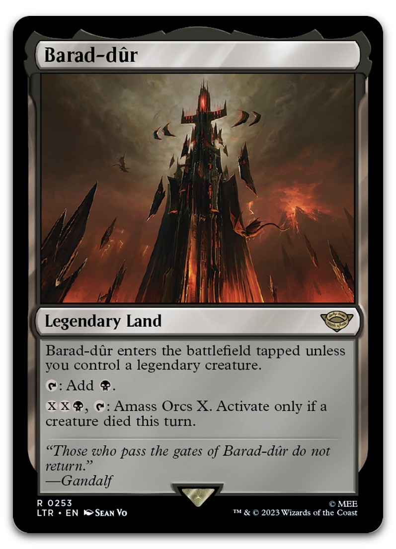 Barad-dur #253 (NM) Lord of the Rings LTR Magic MTG