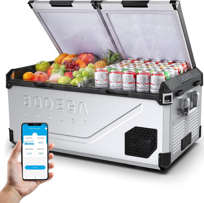 COOLER 12 Volt Car Refrigerator, 79 Quart(75L) Portable Freezer Car Fridge Dual