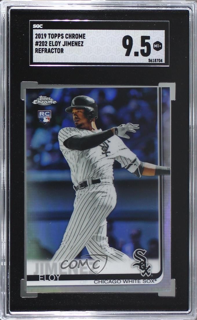 2019 Topps Chrome Refractor Eloy Jimenez #202 SGC 9.5 Mint+ v9t