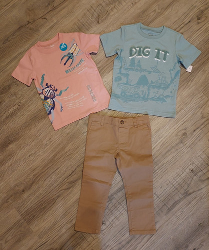 NWT Carters Boys Size 3T Spring Clothing Bundle Shirts Pants