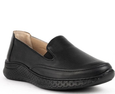 La Conte Damen Schwarze Keilabsatz Loafer Freizeit LAC6029-25110