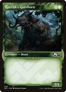 Garruk's Gorehorn (Showcase) 306 Foil Core Set 2021 M21