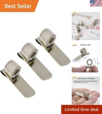 Universal Stainless Steel Pen Clips for Notebooks - 3 Lightweight Holders