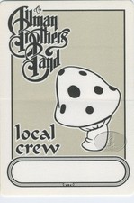 Allman Brothers Band 1998 Backstage Pass Crew Brown