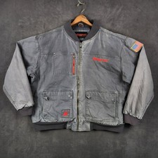Snap-on Tools Insulated Work Jacket Mens 3XL Faded Canvas Utility Quilt Lined
