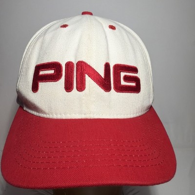 PING by Karsten Golf Hat, GO BIG RED, White And Red Strapback Cap, Cornhuskers