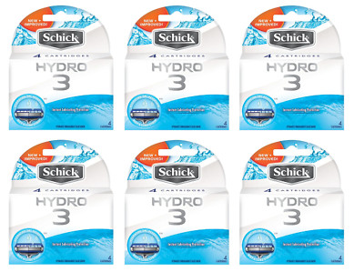 Schick Hydro 3 Refill Razor Blade Cartridges, 24 Count BNIB
