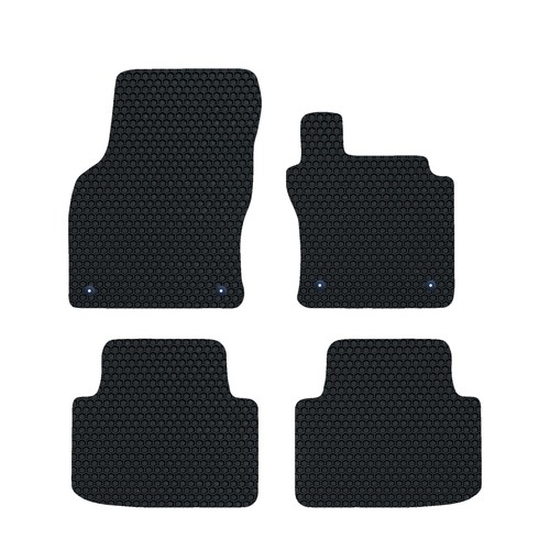 Fits VW Passat B8 2014 to 2021 Tailored Rubber Car Floor Mats Black