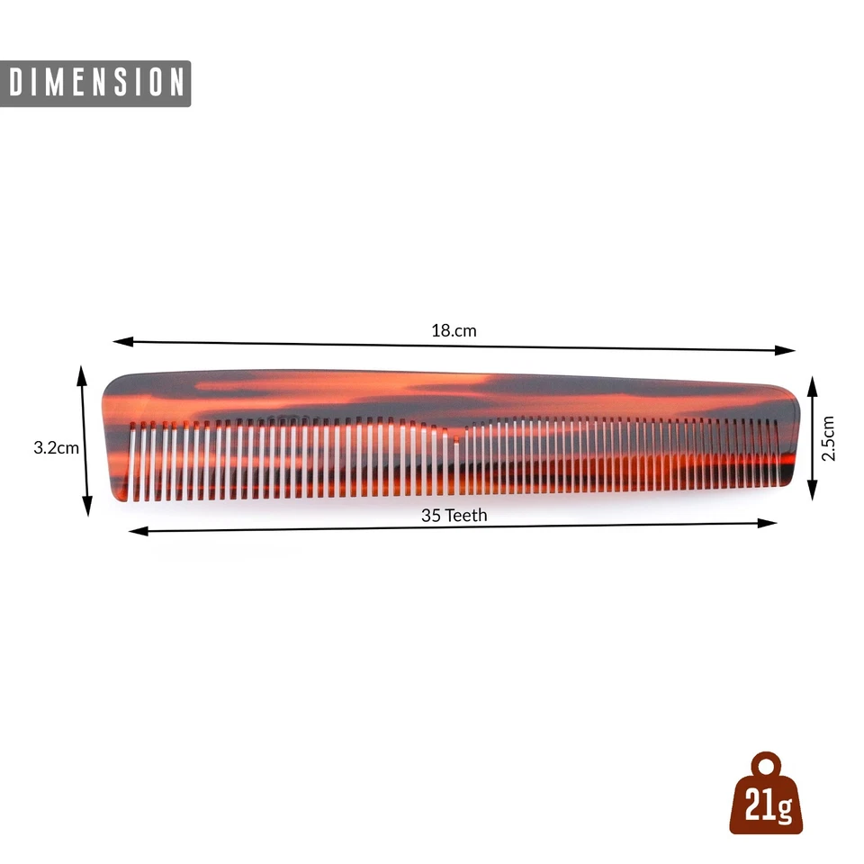 Classic Barber Hairdressing Comb, Beard Comb for Men & Women Colorful Hair Combs - Image 2 of 4
