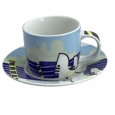 Studio Nova Around the World Venice Fine Porcelain Espresso Coffee Cup Saucer