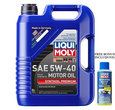    5L Liqui Moly 5W-40 Synthoil Premium Synthetic Engine Oil LM2041 API SN CF  