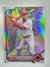 2022 Bowman Chrome Ricardo Ricky Cabrera Refractor /499 BCP-158 Reds