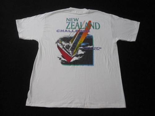Vintage New Zealand Challenge Shirt Americas Cup 1992 Single Stitch Winterland L