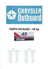 Chrysler Aussenborder 45 PS Ersatzteilliste und Zeichnungen