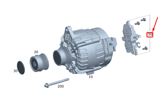 MB GLA H247 AMG Alternator Regulator Parts Kit A0001541500