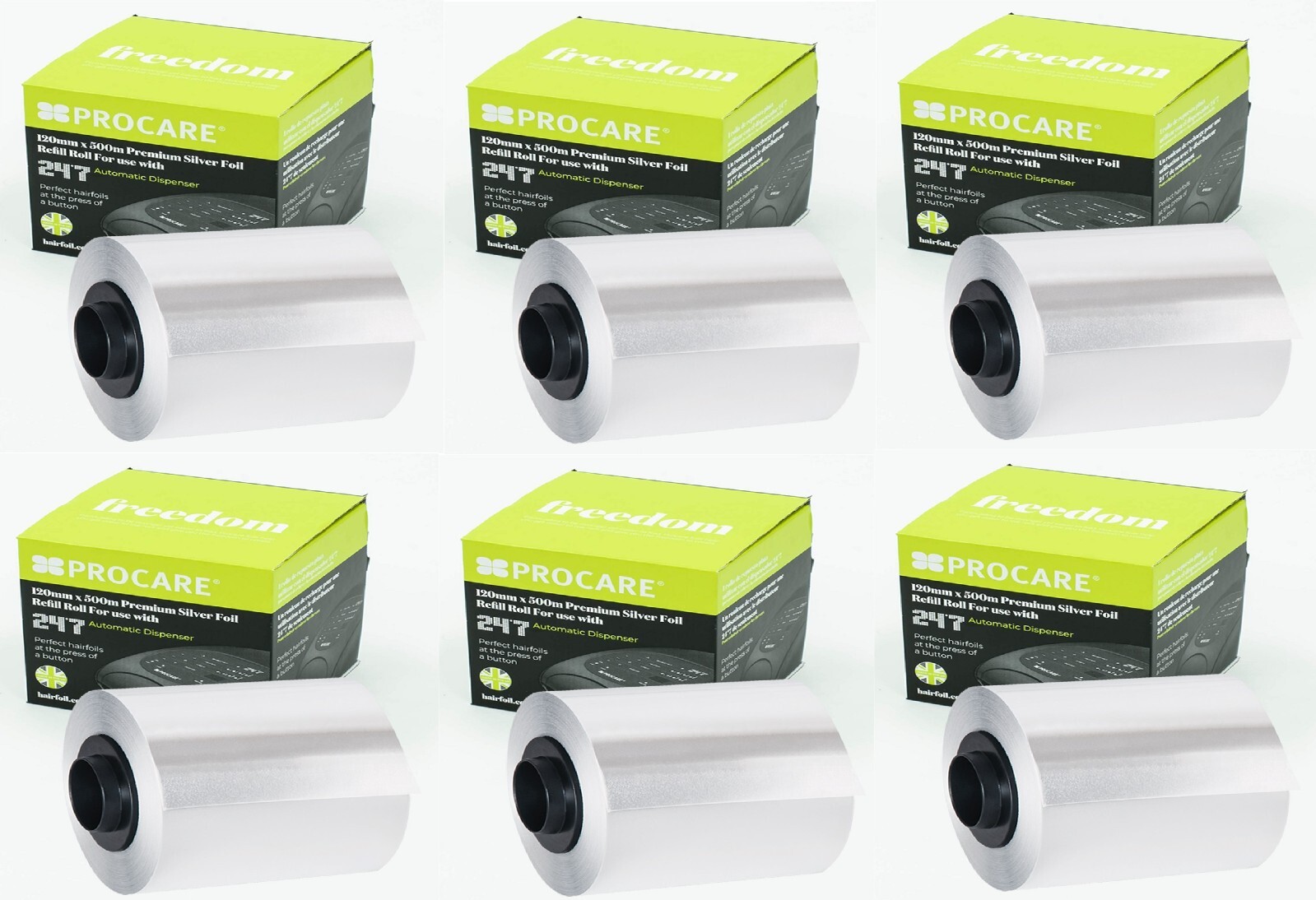 Procare 24*7 Premium Foil Roll - Green Pack of 6