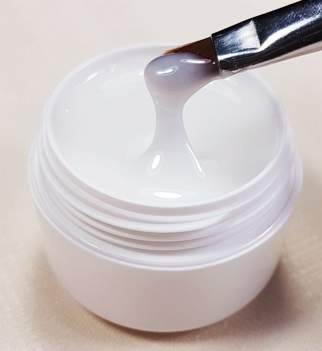 UV Aufbau Gel weiß milchig 15ml dickviskos Babyboomer Porzellaneffekt UV LED Gel