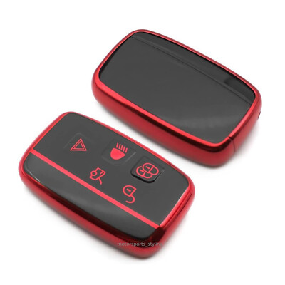 Ontto Custodia Portachiavi In TPU Per Land Rover E Jaguar – Cover Morbida Antiurto Per Range Rover Evoque, Velar, Discovery 5, Rosso