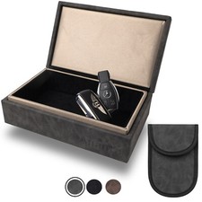 Faraday Box for Car Keys – RFID Signal Blocking Key Fob Storage, Grey by Ananta