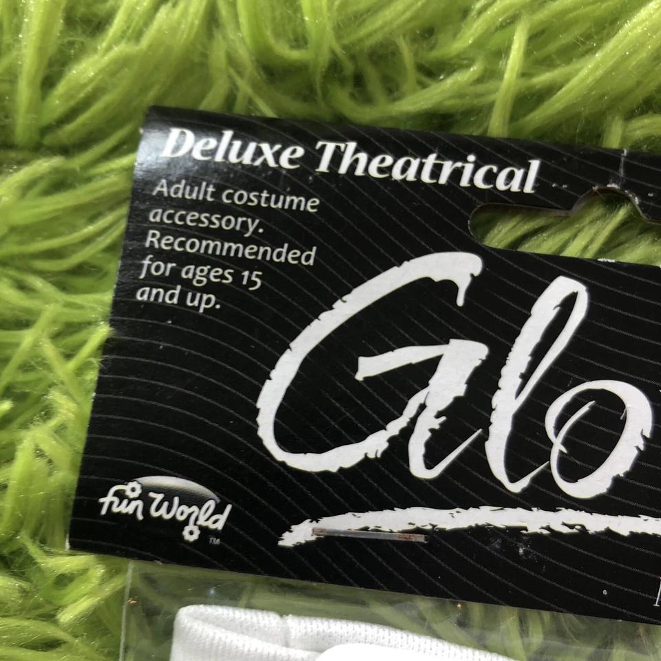 NUEVO Guantes Teatrales de Lujo Blanco Divertido Mundo Disfraz #8108 Poliéster Edad 15+ Foto 4 de 4