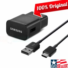 OEM Samsung Fast Charger Black and/or USB to Type-C Data Cable for Galaxy S9 S9+