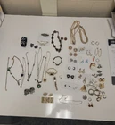 Vintage Retro Jewelry Lot Necklaces Bracelets Clip on Earirngs Costume Brass Mix