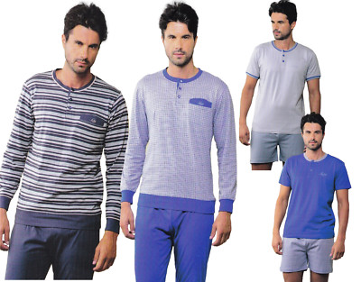 Pigiama Corto Uomo Estivo Liabel - 100% Cotone, Comfort-Fit, Set Maglia E Pantaloncini - Foto 3