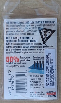 Hameçon Plombé Trokar TK170 Magnum 3/0 – 1/8 Oz (pack De 3) Pour Leurres