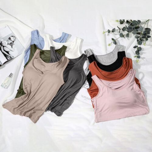 Womens Sleeveless Solid Pullover Round Neck Tank Top Ladies Slim Fit Blouse Vest