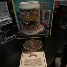 VINTAGE 1991 ANHEUSER  MUG- BUSCH BOTTLED BEERS METAL