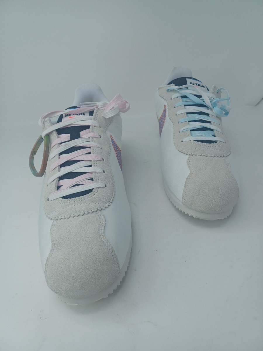 NEW Nike Cortez Be True 2022 DR5491 100 Rainbow White Unisex 12 M
