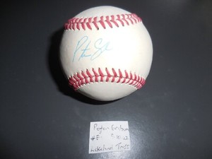 Peyton Graham Lakeland tigers auto in person used MILB