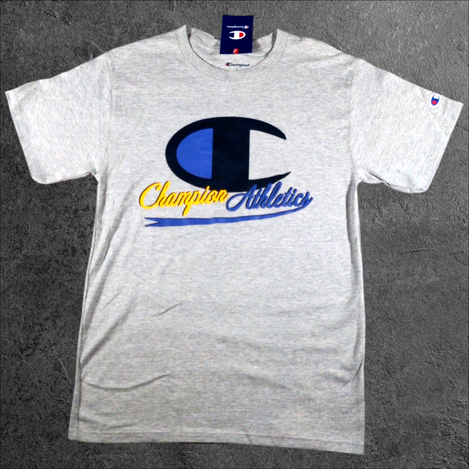 Champion Athletics Oxford Gray Graphic T-Shirt Men’s Small Crew Neck Classic Style