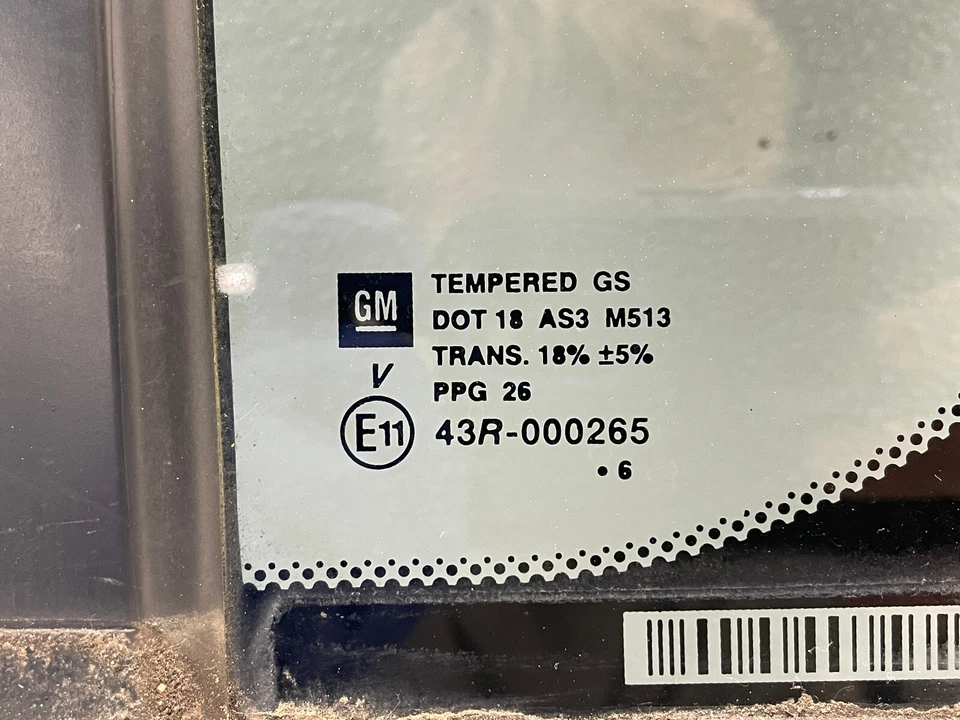 Sello de moldura de ventana del conductor trasero izquierdo Hummer H3 2006-2010 1498 OEM Foto 4 de 4