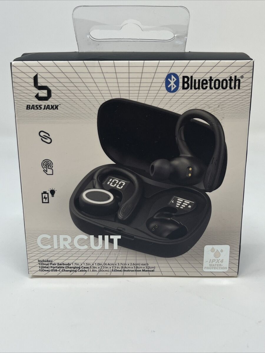 Bass Jaxx Circuit True Wireless Earbuds | Bluetooth | Black Bass Jaxx Circuit True Wireless Earbuds | Bluetooth | Black