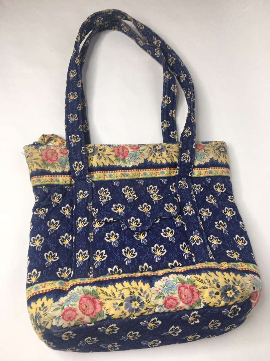Retired Vera Bradley Maison Blue yellow floral Double Shoulder