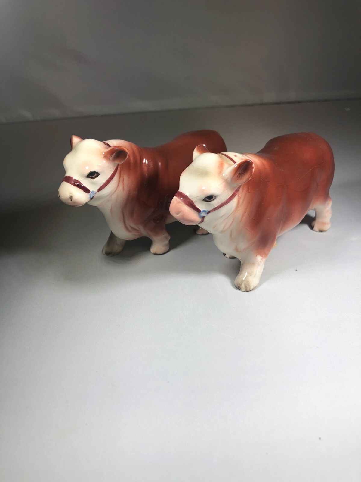 Vintage Hereford Cattle by Victoria Ceramics Japan Salt and Pepper