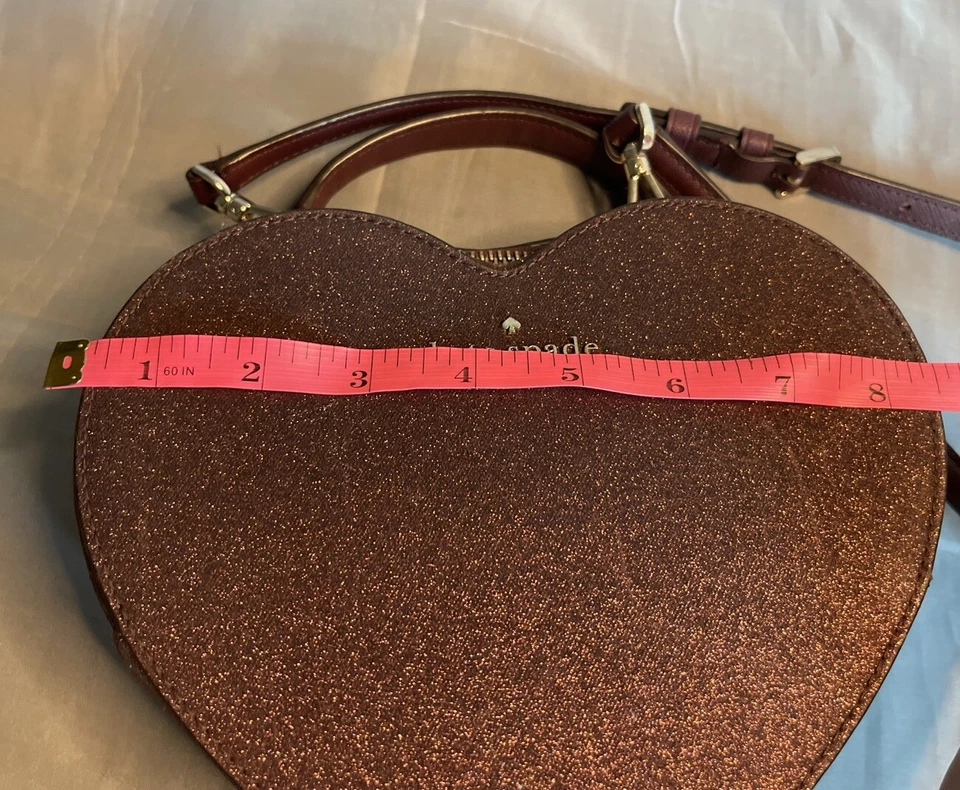 Kate Spade Love Shack Glitter Heart Purse Crossbody - Deep Nova - Image 4 of 4