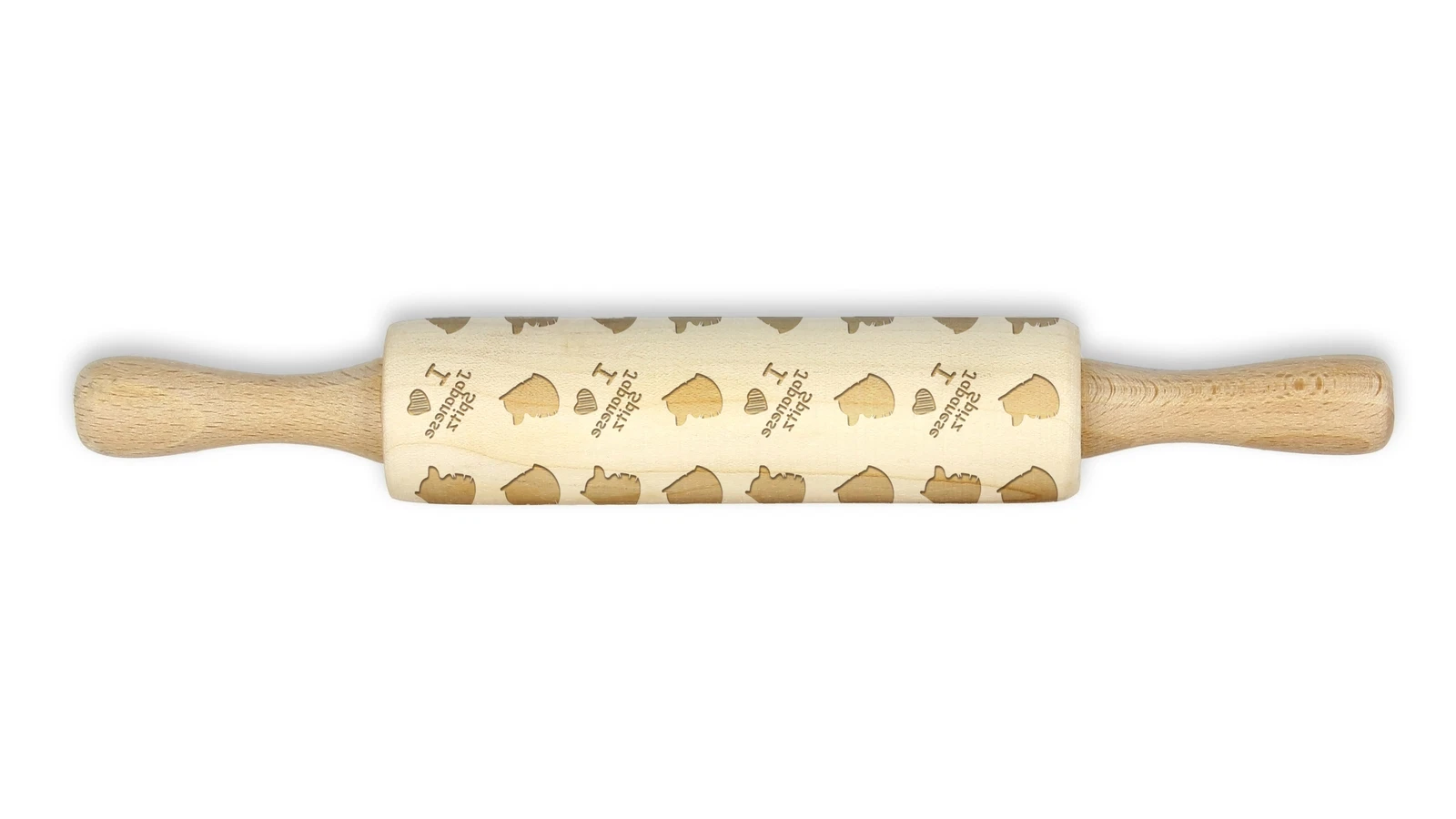 Japan-Spitz Dough Roller with Small Dog Head Art-Dog
