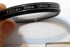 Vivitar 49mm Lens Filter Cross Screen CS 4 Star