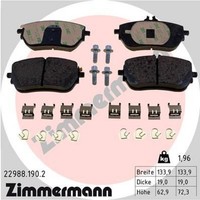 Zimmermann 22988.190.2 Bremsbelagsatz FüR Scheibenbremse Bremsbelagsatz