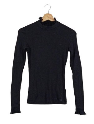 TED BAKER Langarm-Bluse Damen Bluse Gr. DE 32 schwarz Casual-Look