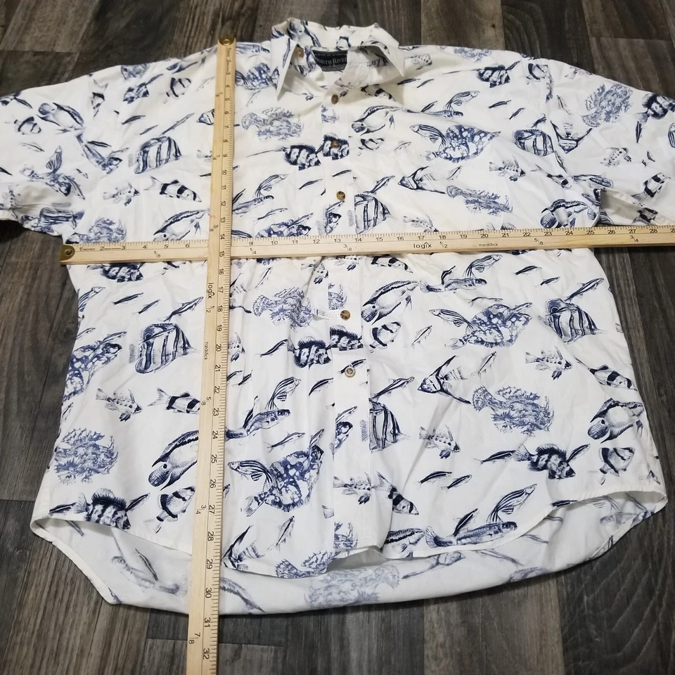 Camisa de pesca al aire libre North River Outfitters XL manga corta con botones para hombre Foto 2 de 4