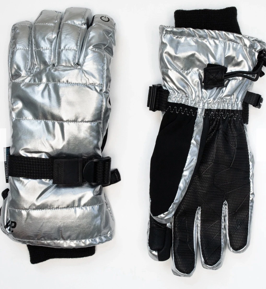 Winter Proof Women’s Waterproof Silver And Black Glove Size M-L 7-10
